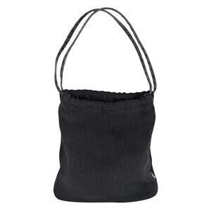 The Sak Black Crochet Knit Hobo Bag Y2K Boho Minimalist Leather Strap